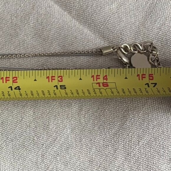 White House Black Market Necklace - Silver with Red and Black Stone - Picture 3 of 3